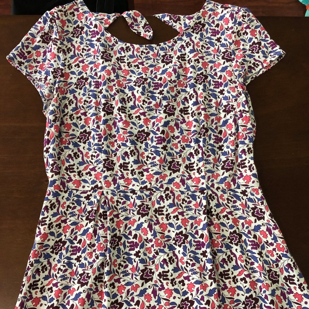 Gap Floral Print Tie Back Dress Size 10